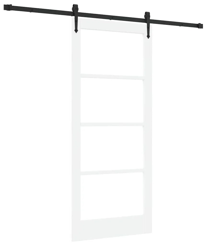 Porta Deslizante vidaXL com Conjunto de Ferragens "ORKDAL" Branca 86x1