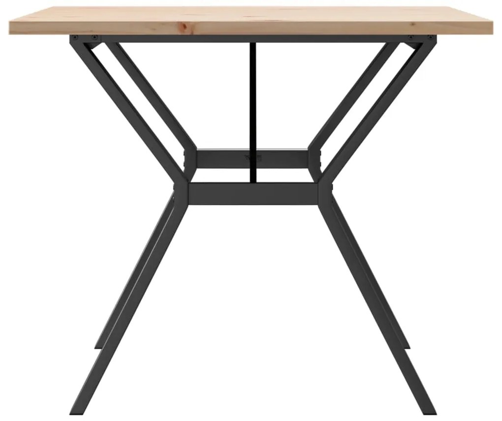 Mesa de jantar estrutura em Y 90x90x75,5 cm pinho/aço