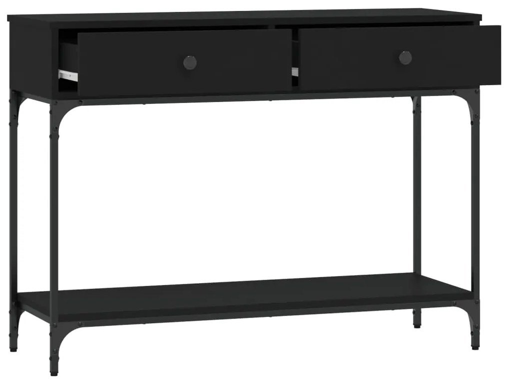 Mesa consola 100x34,5x75 cm derivados de madeira preto