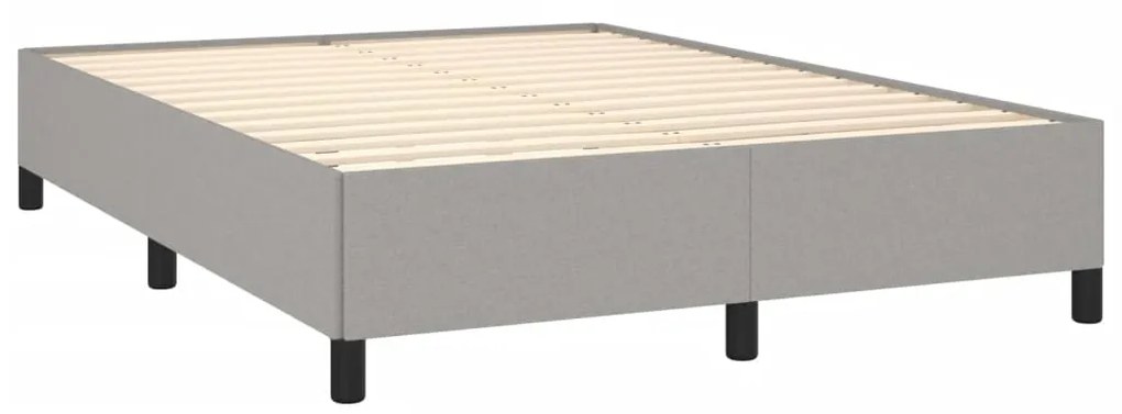 Estrutura de cama 140x190 cm tecido cinza-claro