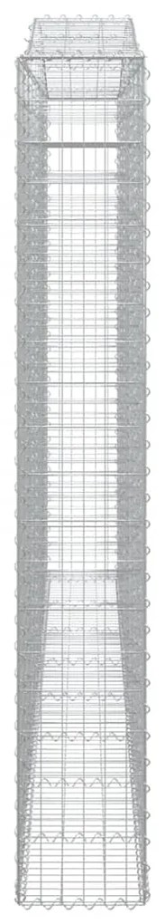 Cestos gabião arqueados 3pcs 400x30x200/220cm ferro galvanizado
