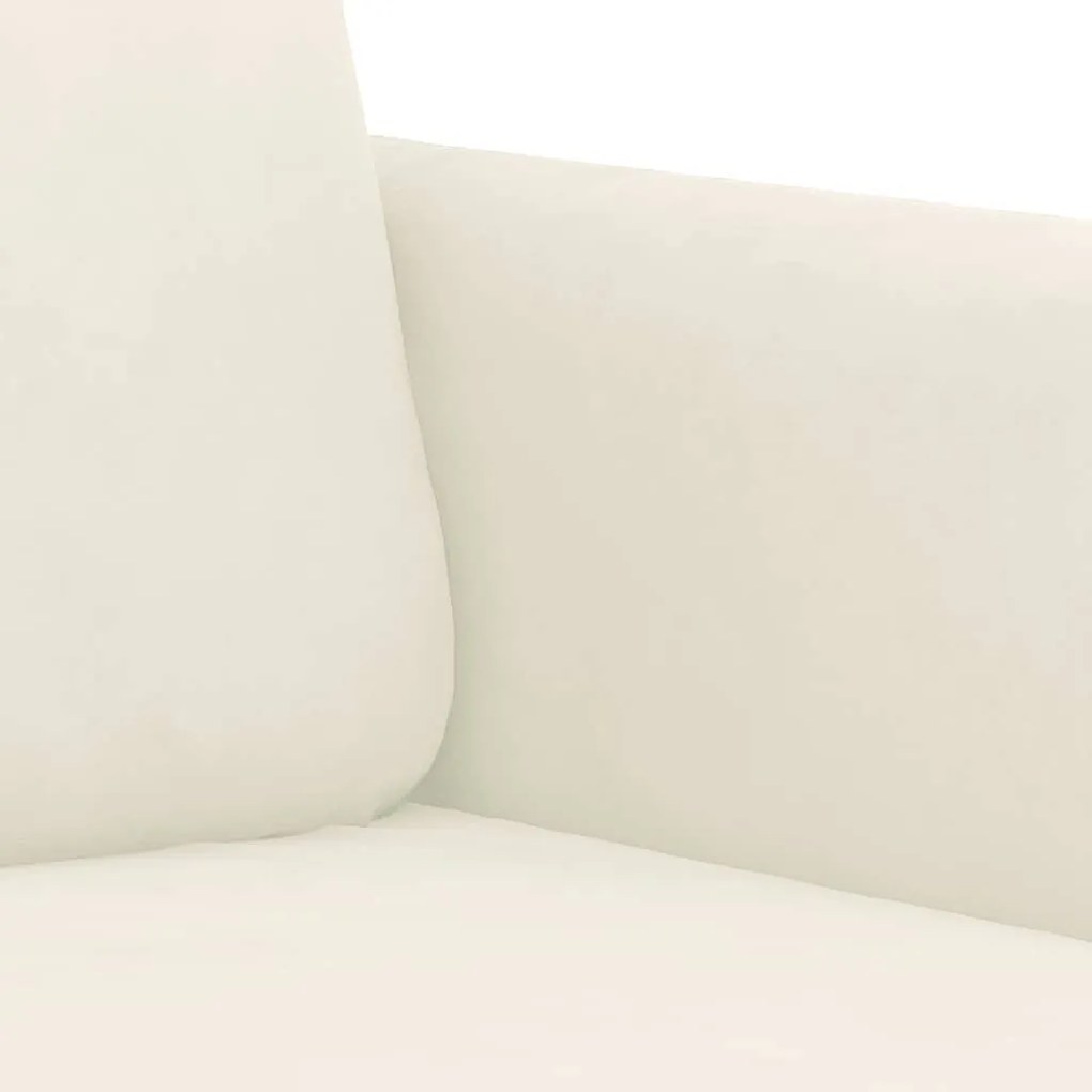 3 pcs conjunto de sofás veludo cor creme