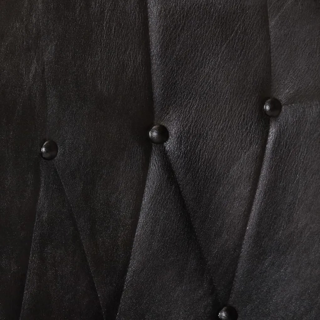 Poltrona de apoio couro genuíno preto