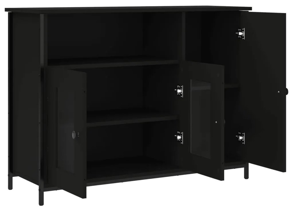Aparador 100x35x75 cm derivados de madeira preto