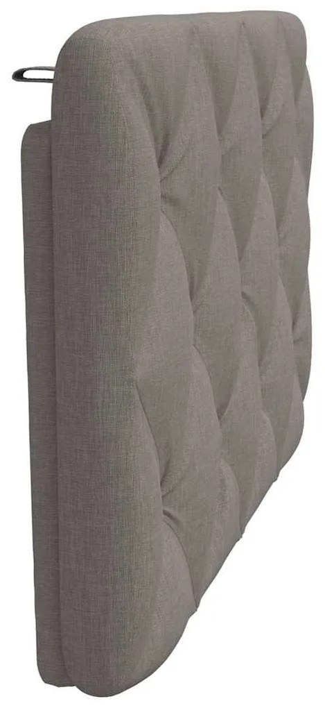 Almofadão de cabeceira 90 cm tecido cinzento-acastanhado