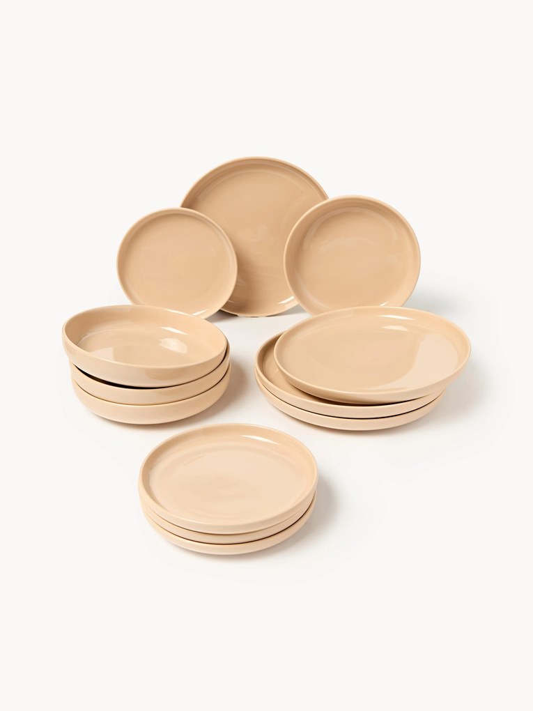 Conjunto de loiça em porcelana Nessa, 4 pessoas, conjunto de 12