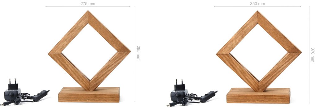 Conjunto de Candeeiros de Mesa KN06 – Castanho – 35 x 37 x 12 cm / 27,