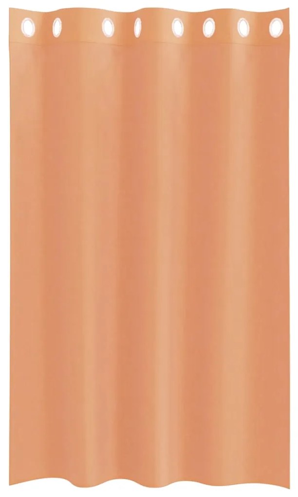 Cortinas de voile com ilhós 2 pcs terracota