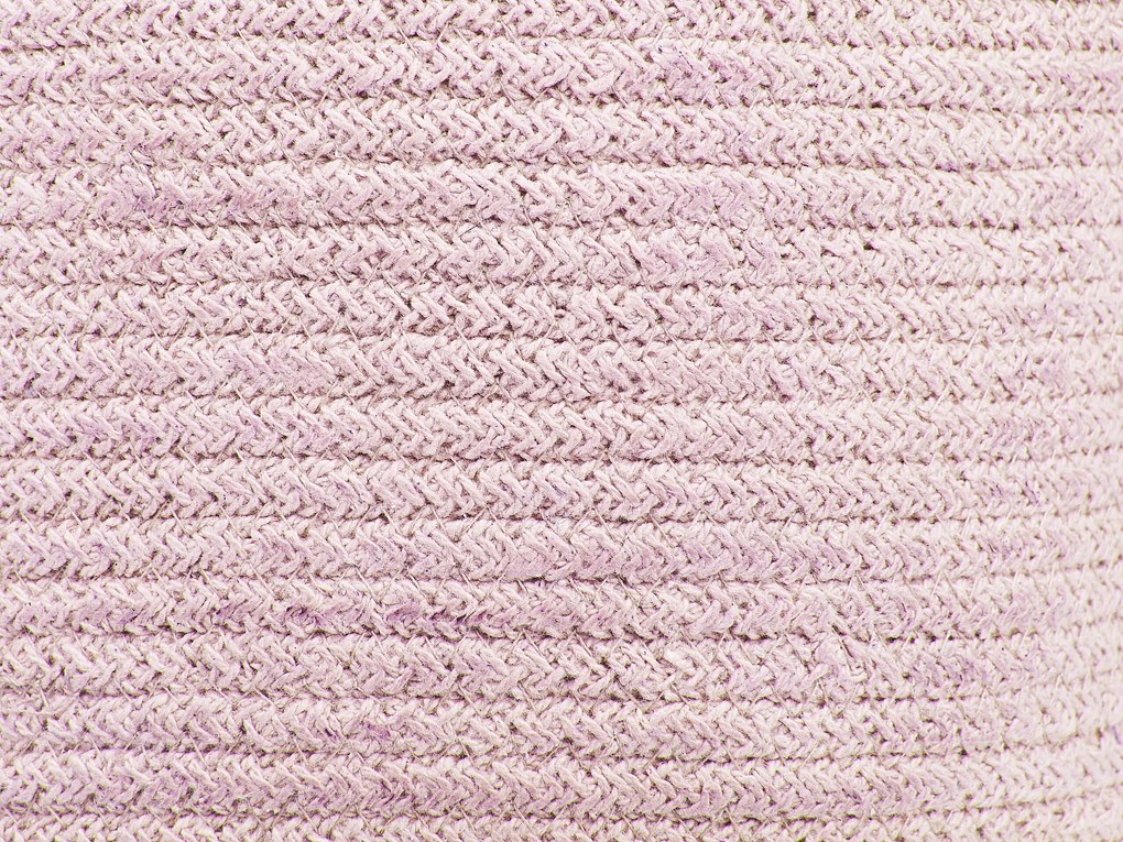Conjunto de 2 cestos em algodão rosa pastel CHINIOT Beliani