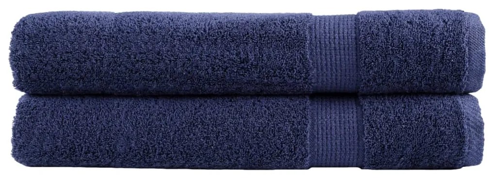 Toalhas premium SOLUND 2 pcs 100x200 cm 600 gsm azul-marinho