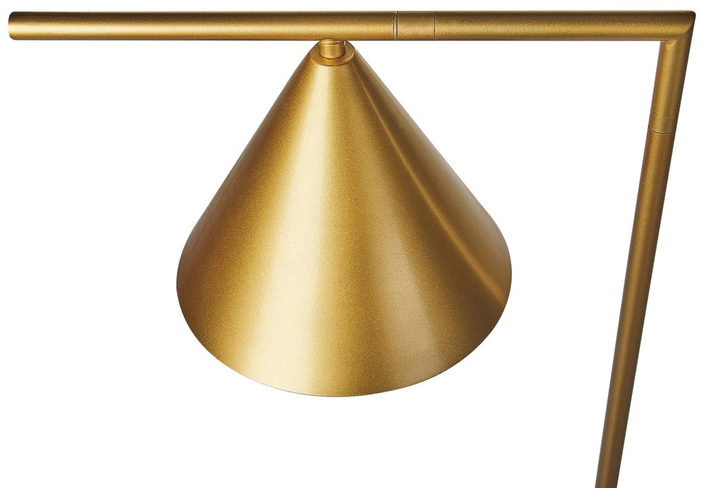 Candeeiro de pé em metal dourado 155 cm MOCAL Beliani