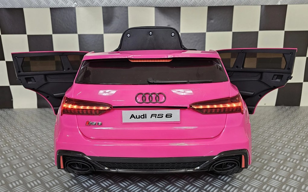 Carro elétrico para Crianças Audi RS6 12V Rosa