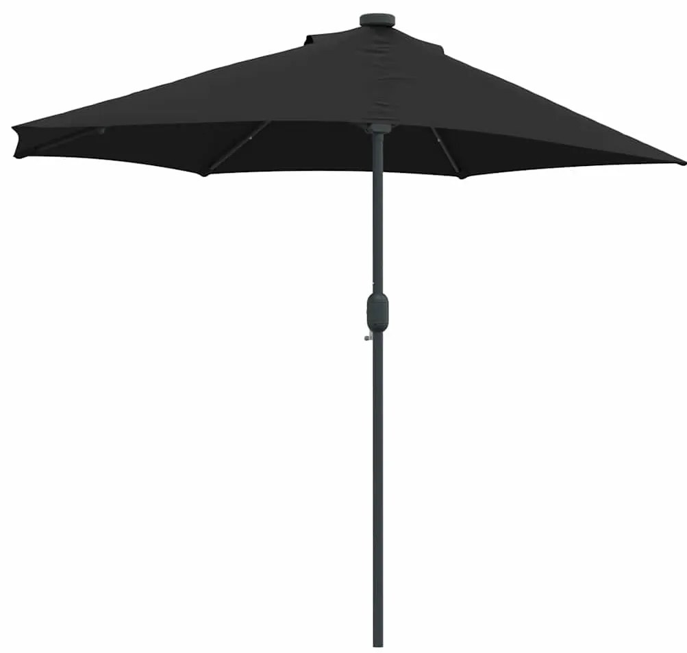Guarda-sol de Jardim Preto 294 x 150 x 223 cm tecido