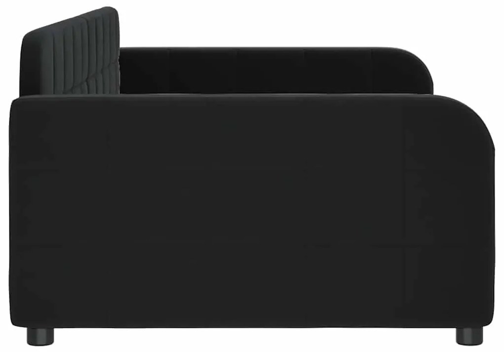 Sofá-cama 90x200 cm veludo preto