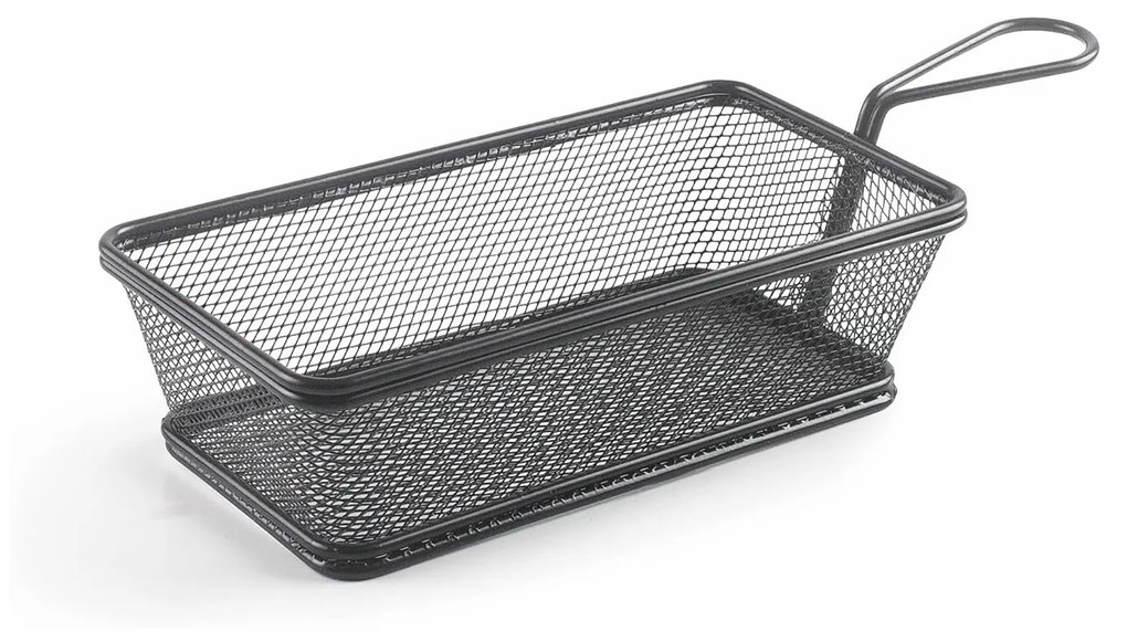 Cesto Servir Retangular Preto 21X11X6cm