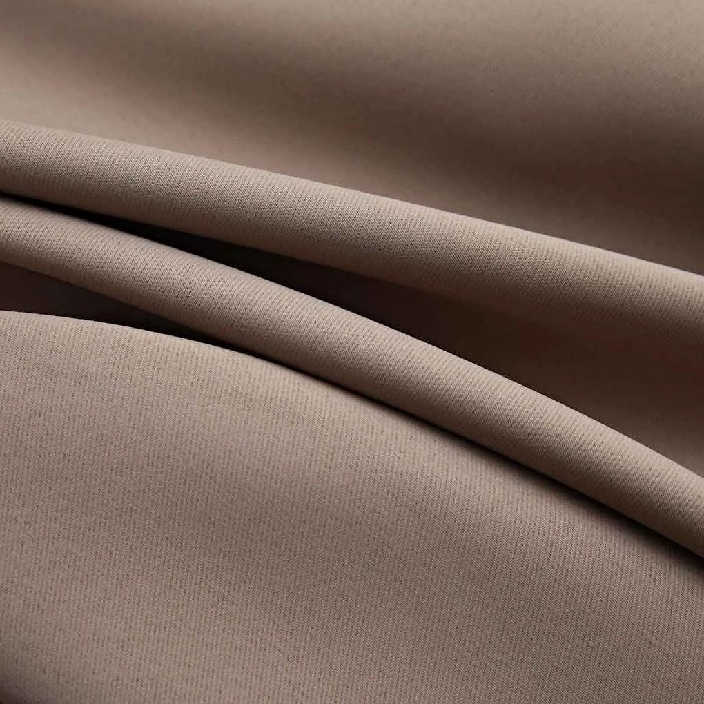 Cortina blackout c/ argolas metal 290x245 cm cinza-acastanhado