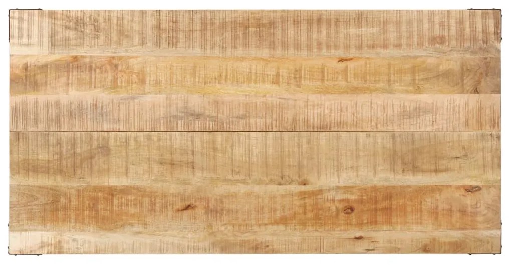 Mesa de jantar 140x70x76 cm madeira de mangueira maciça áspera
