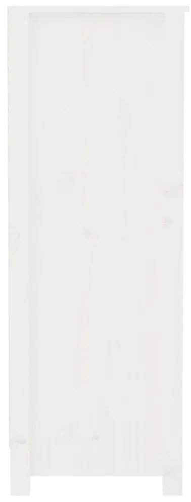 Estante 80x35x97 cm madeira de pinho maciça branco