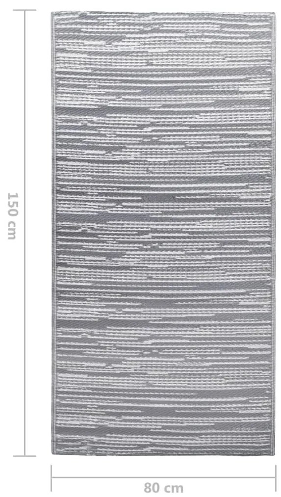 Tapete de exterior 80x150 cm ARAKIL PP cinzento