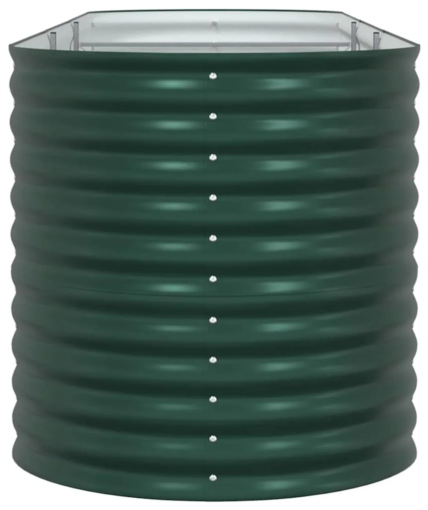 Cama Elevada para Jardim vidaXL Verde 320x80x81 cm em Aço Galvanizado
