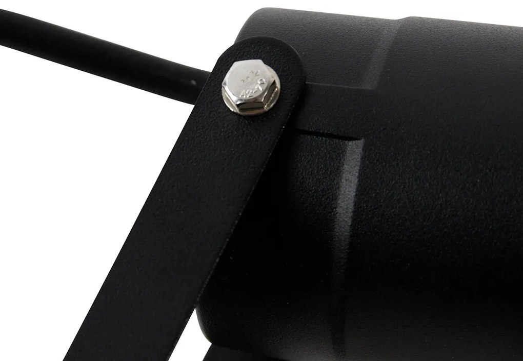 Foco Espeto Inteligente Moderno Preto com Cabo de 200cm e Ficha incl. WiFi GU10 IP65 - Basic