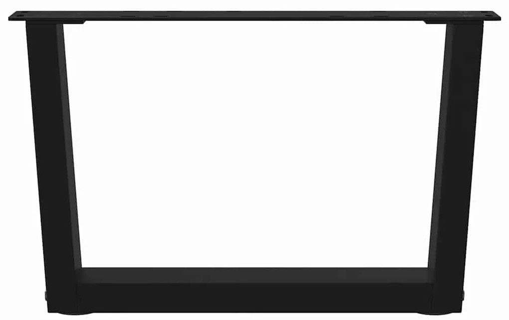 Pés para mesa de centro em V, 2 peças, preto, 60x(30-31,3) cm, aço