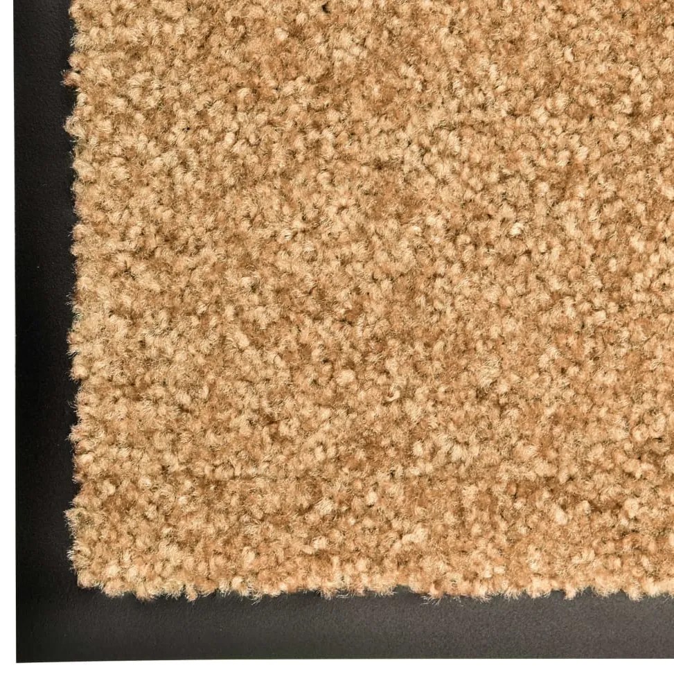 Tapete de porta lavável 90x150 cm creme