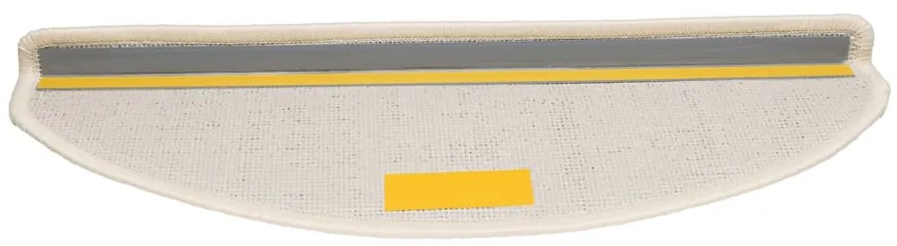 Tapetes de escadas 10 pcs 65x21x4 cm branco