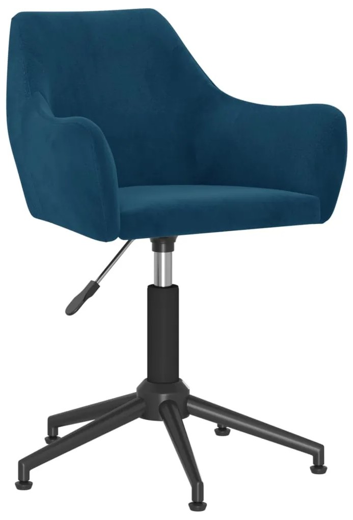 vidaXL Cadeira de escritório giratória veludo azul