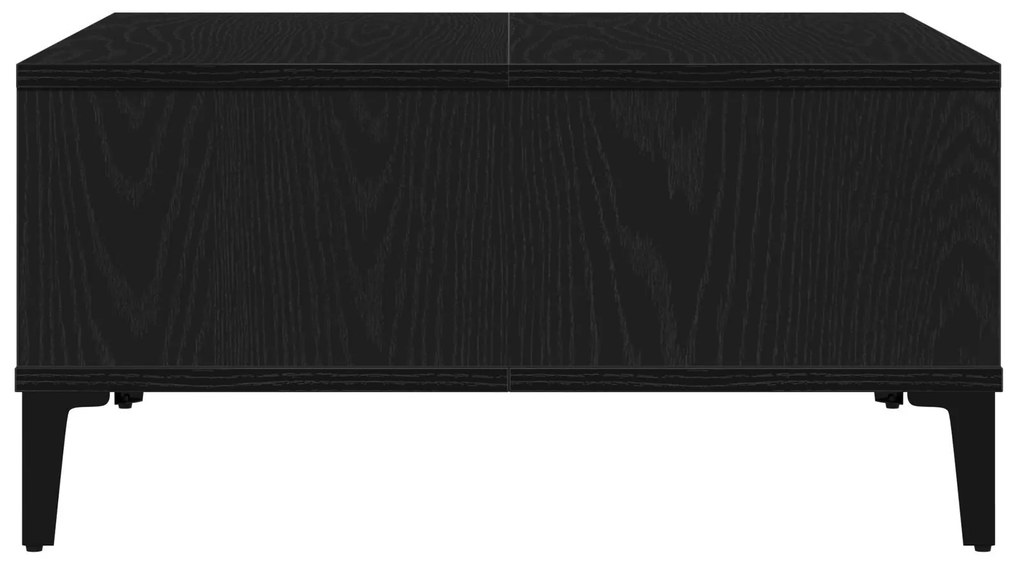 Mesa de Centro vidaXL Preto Carvalho 60x60x30 cm Madeira Consolidade