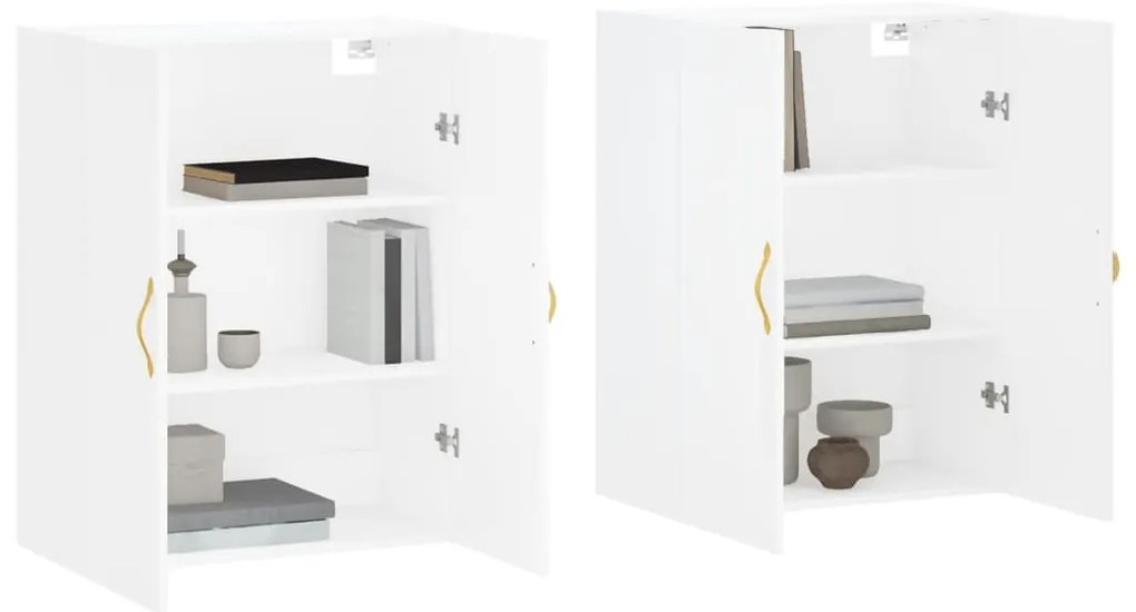 Armários de parede 2 pcs 69,5x34x90 cm branco