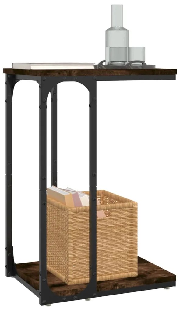 Mesa de apoio 40x30x60 cm derivados de madeira carvalho fumado