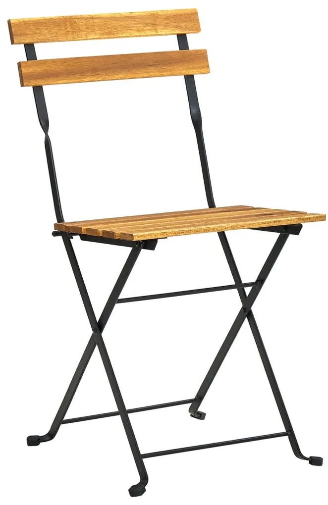 7 pcs conjunto dobrável de jantar p/ jardim acácia maciça