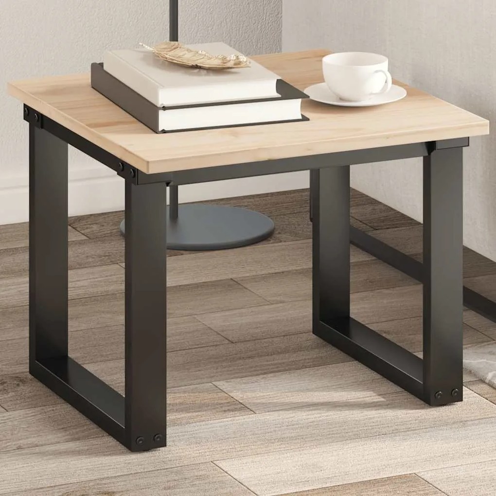 vidaXL Tampo de mesa quadrado 50x50x1,7 cm madeira de pinho maciça