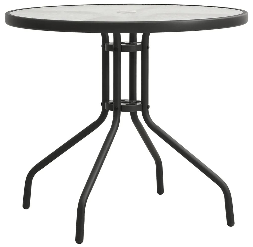 313089 vidaXL Mesa de bistrô Ø80x71 cm aço antracite