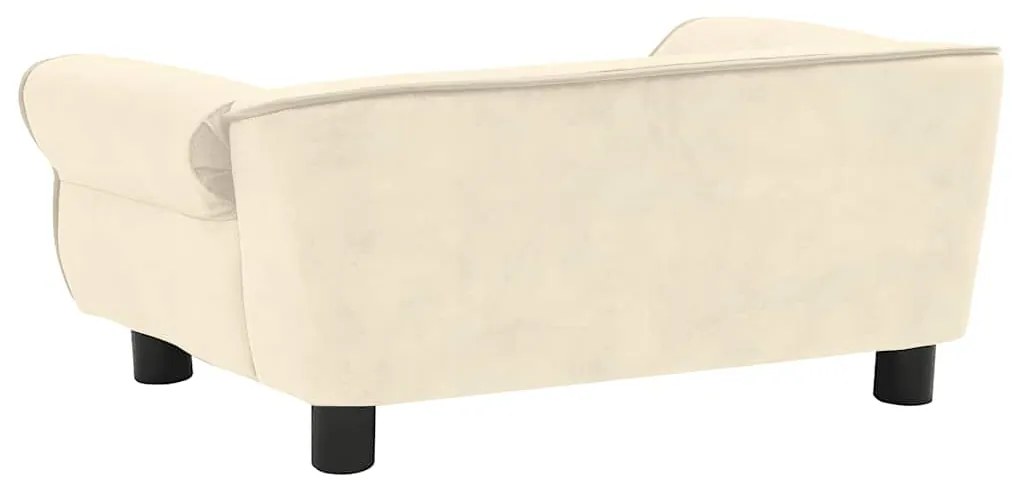 Sofá para cães 72x45x30 cm pelúcia cor creme