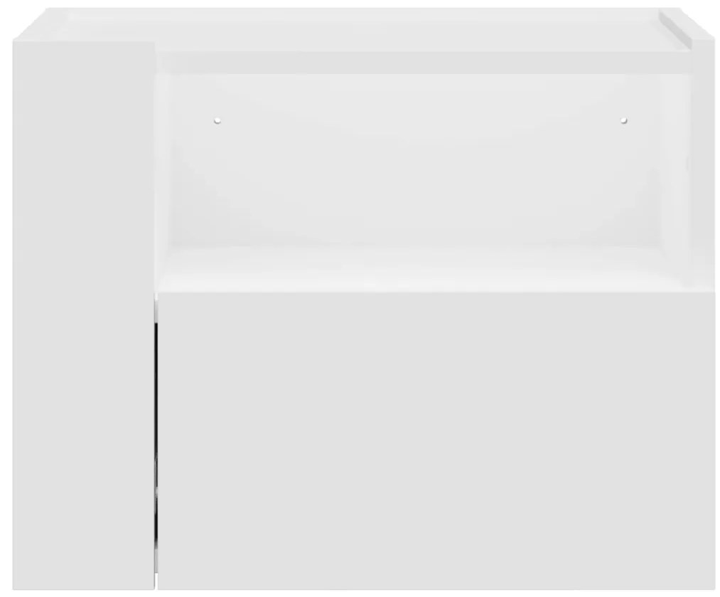 Mesa de cabeceira de parede 45x30x35 cm branco