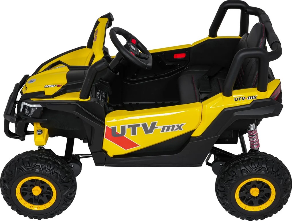 Buggy elétrico para Crianças 12V 4x4 Madman UTV-MX Rodas de espuma EVA Amarelo