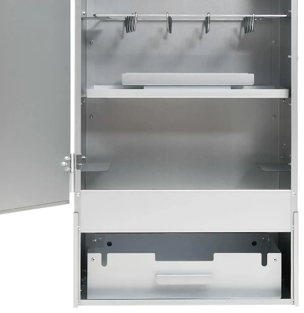 Defumador com mesa aço galvanizado
