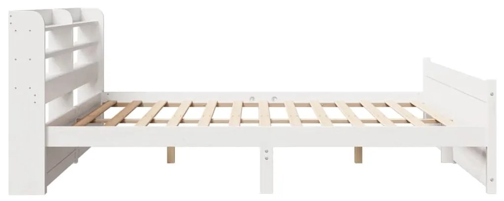 Estrutura de cama c/ cabeceira sem colchão 200x200 cm branco