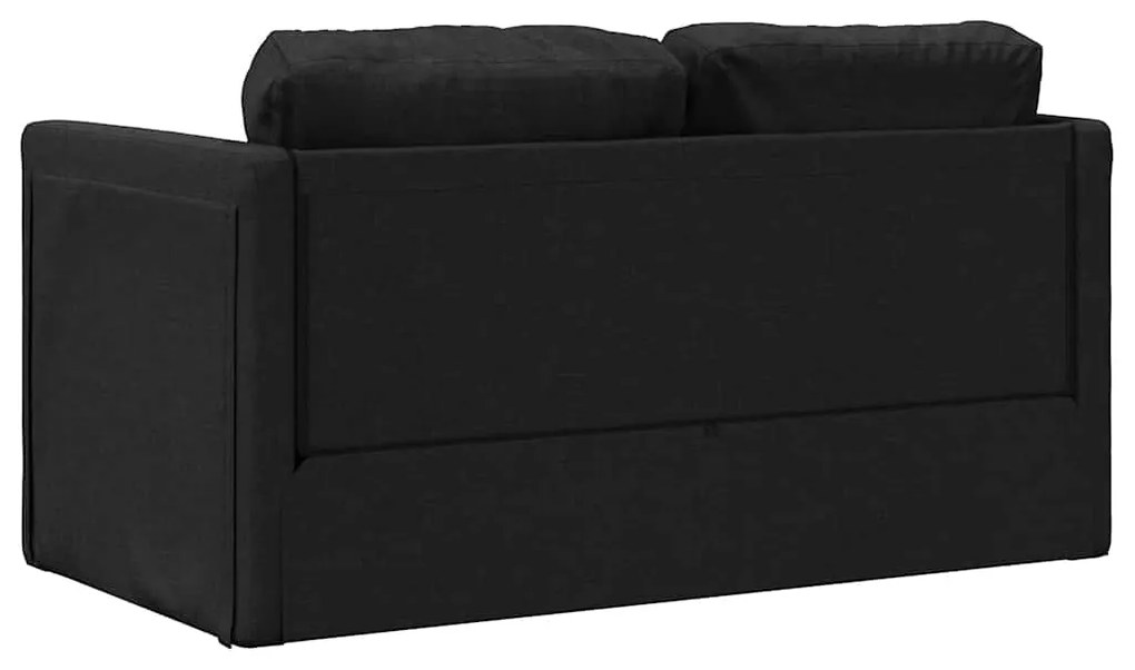 Sofá-cama sem pés 112x174x55 cm tecido preto