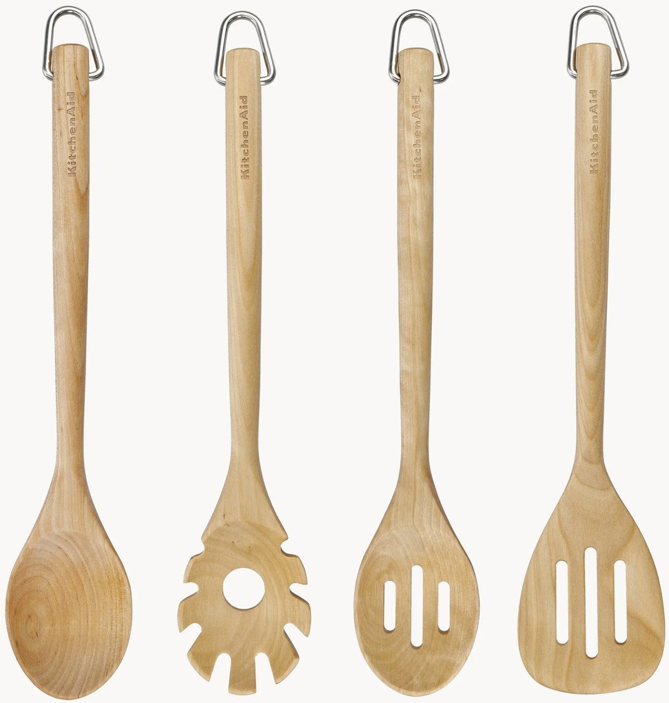 Utensílios de cozinha em madeira de bétula Living Nostalgia, conjunto de 4