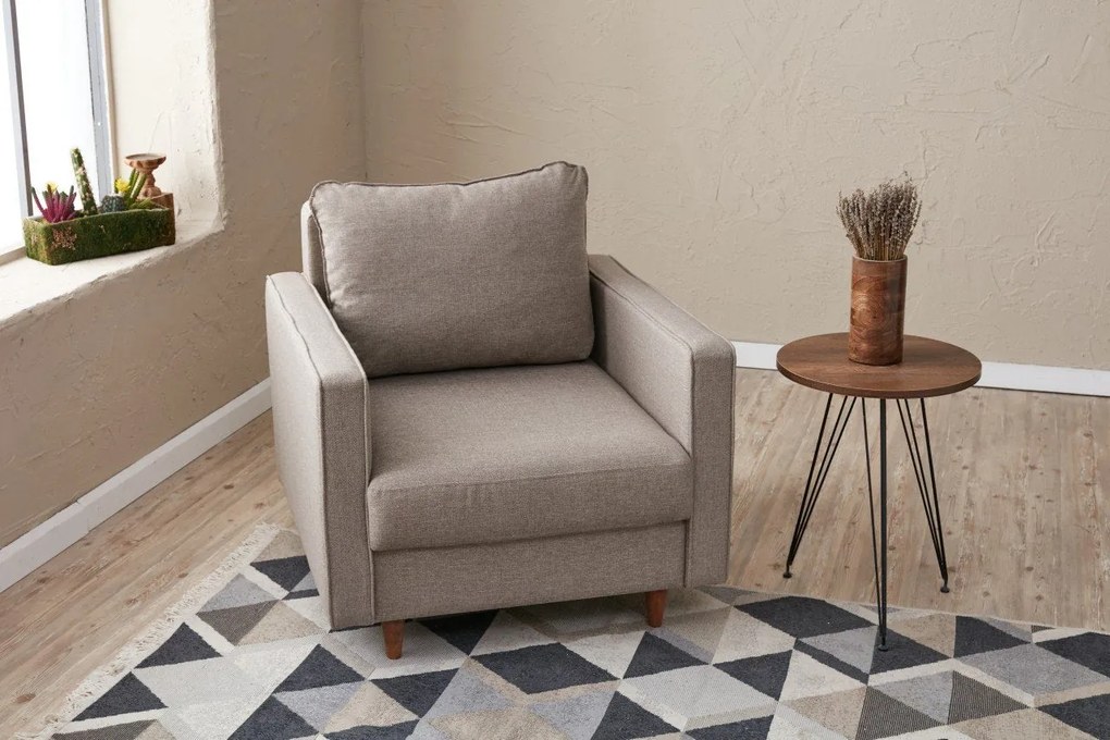 Sofá de 1 Lugar Eva – Creme – 85x82x90 cm
