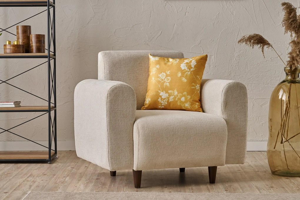 Sofá de 1 Lugar Noya – Creme – 95x87x70 cm