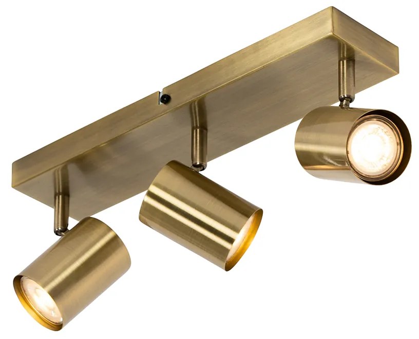 Candeeiro de Teto Moderno Bronze 3 Luzes Ajustável Retangular - Jeana Moderno