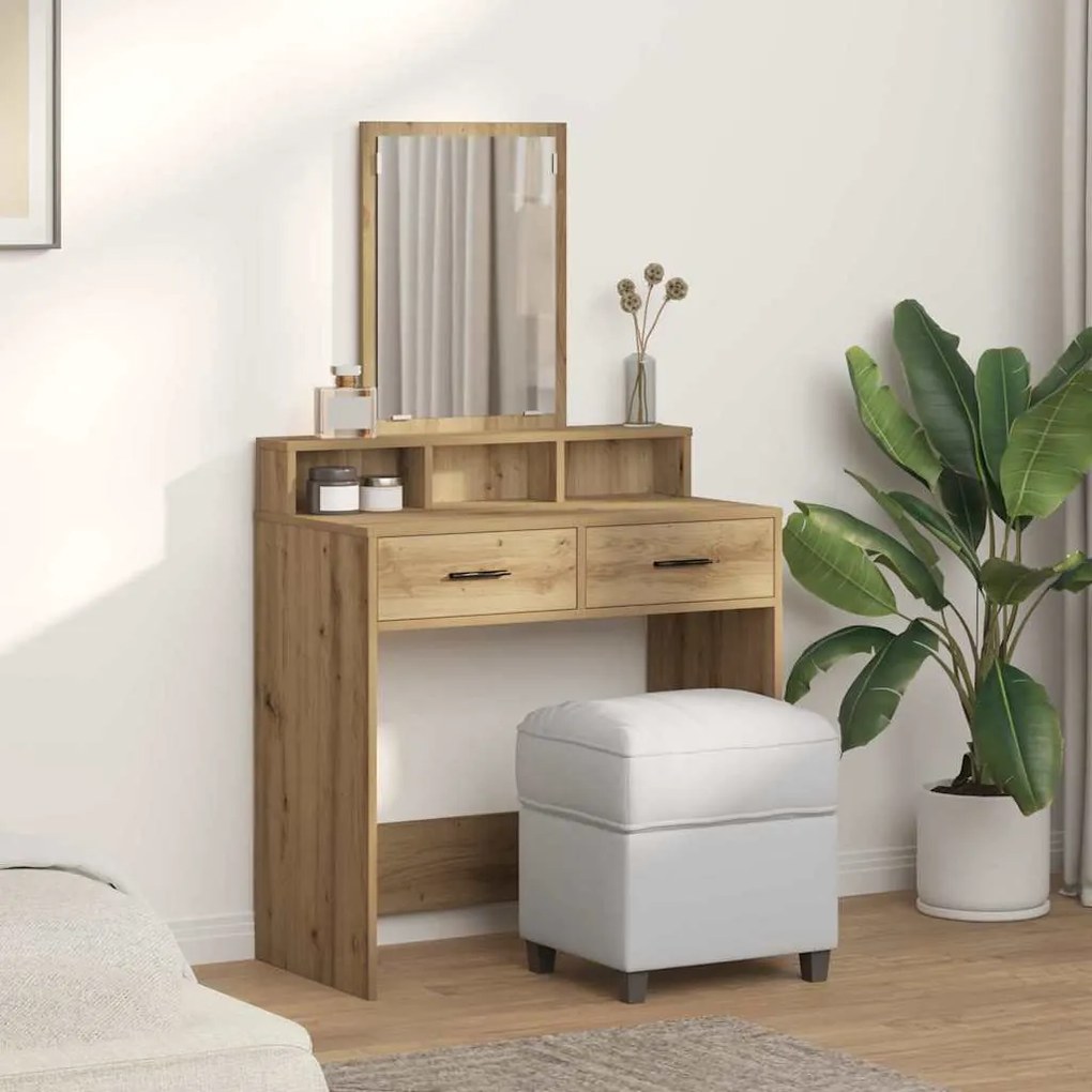 Tocador vidaXL com Gavetas Carvalho Artisan 79x41x140 cm