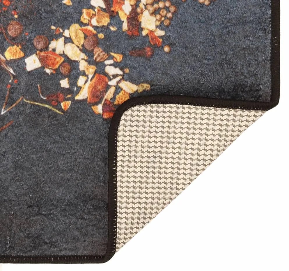 Tapete de cozinha lavável antiderrapante 60x180 cm multicor