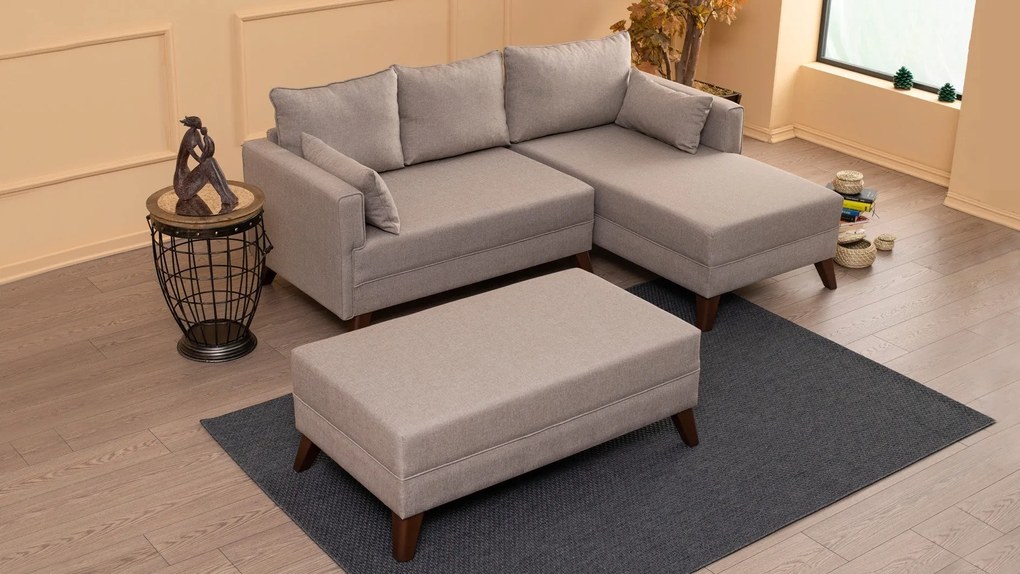 Sofá-Cama de Canto Bella – Creme – 205 x 85 x 140 cm