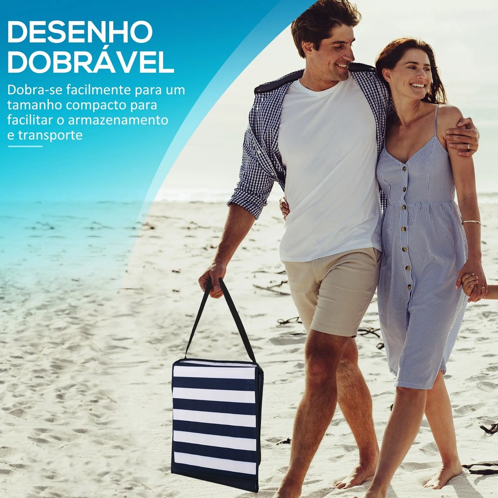 Conjunto de 2 Esteiras de Praia Dobrável Esteiras Acolchoadas com Enco