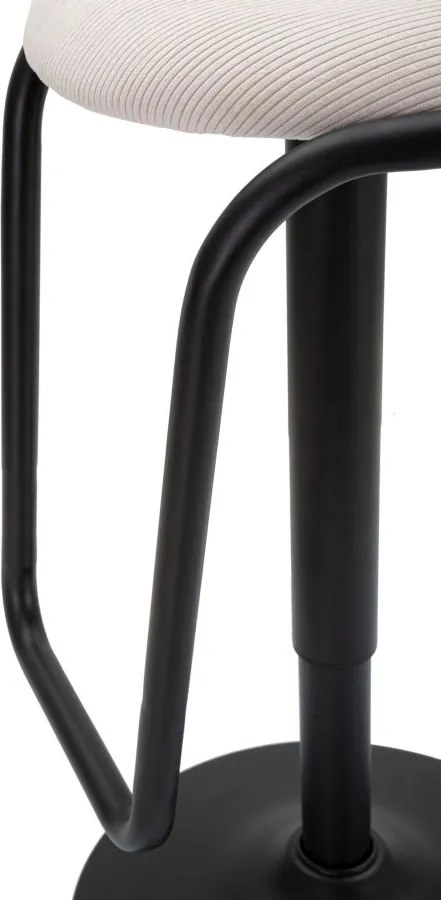 BANCO DE BAR COM ELEVADOR DESTINY Ø 41X61-83 CM BRANCO E PRETO